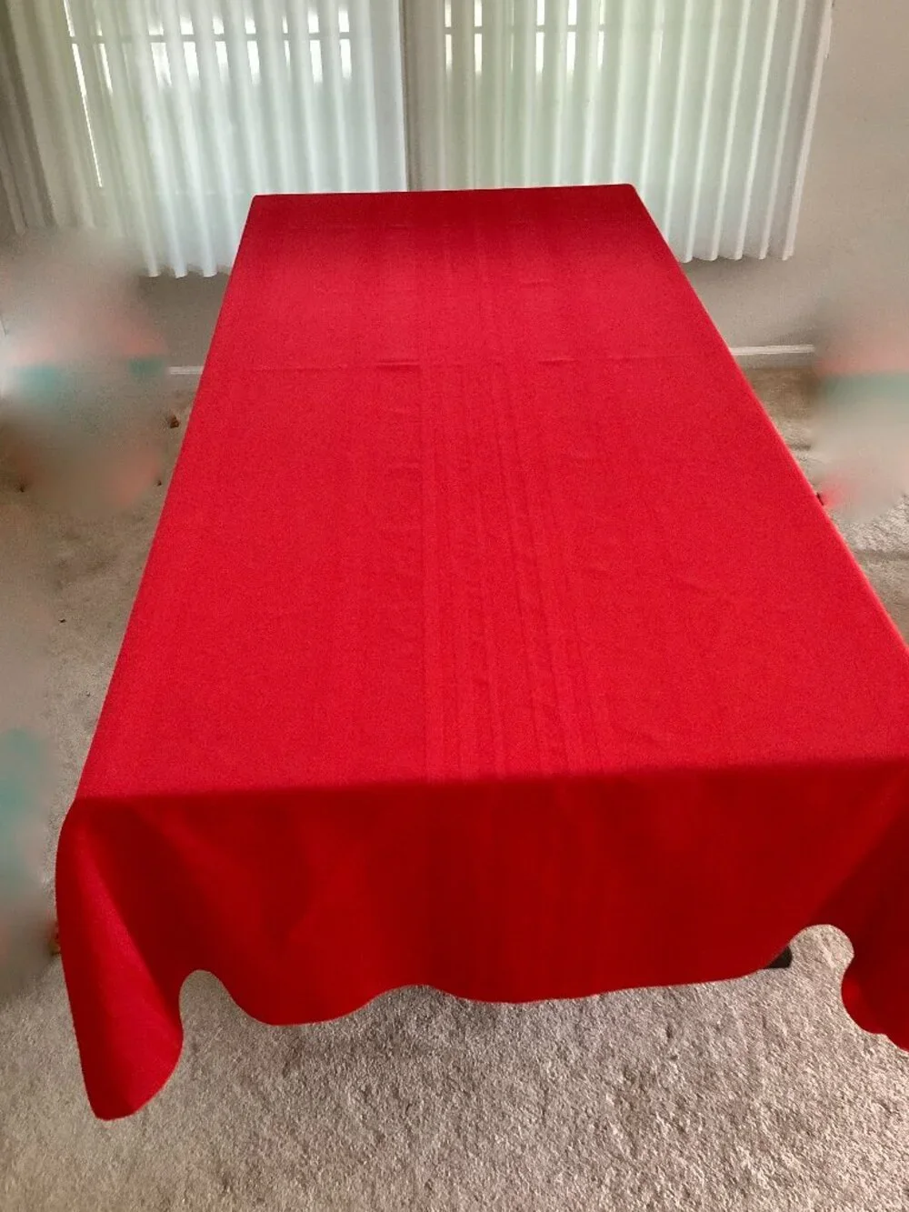 Extra Long Red Tablecloth Christmas Holiday 100